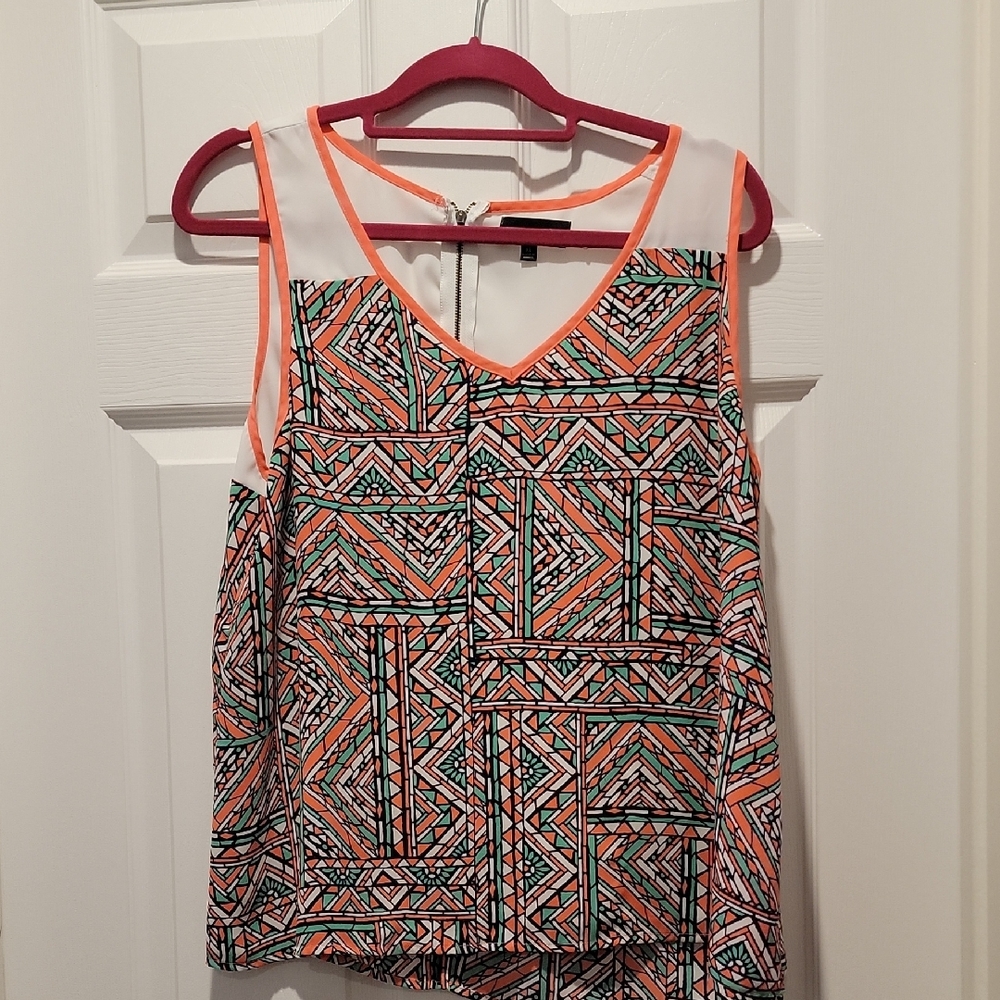 My Michelle Multicolor Geometric Blouse